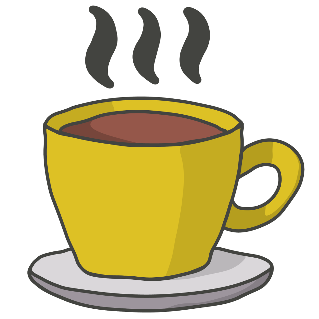 A steaming cup of coffee in a yellow mug sits on a white saucer, with three wavy lines above the cup indicating heat, captured in the timeless style of film photography. | Photo by Millworks Film Photography & Prints